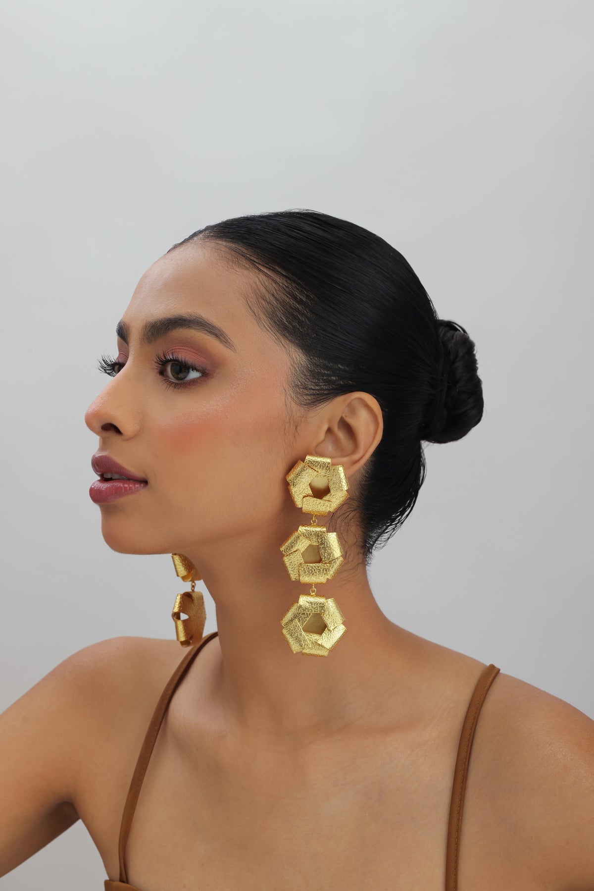 Seep Gold Geometric Statement Earrings