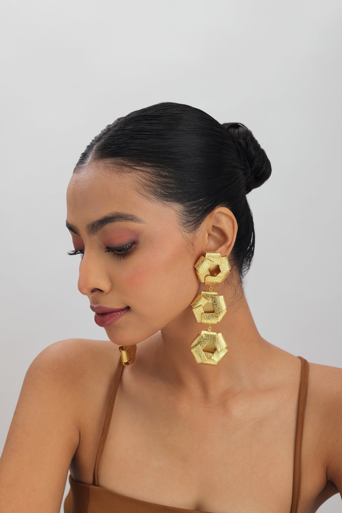 Seep Gold Geometric Statement Earrings