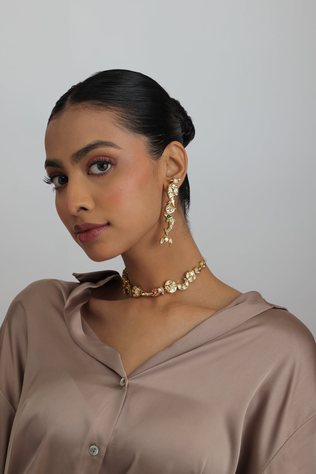 Seren Multi Charm Polki Kundan Earrings