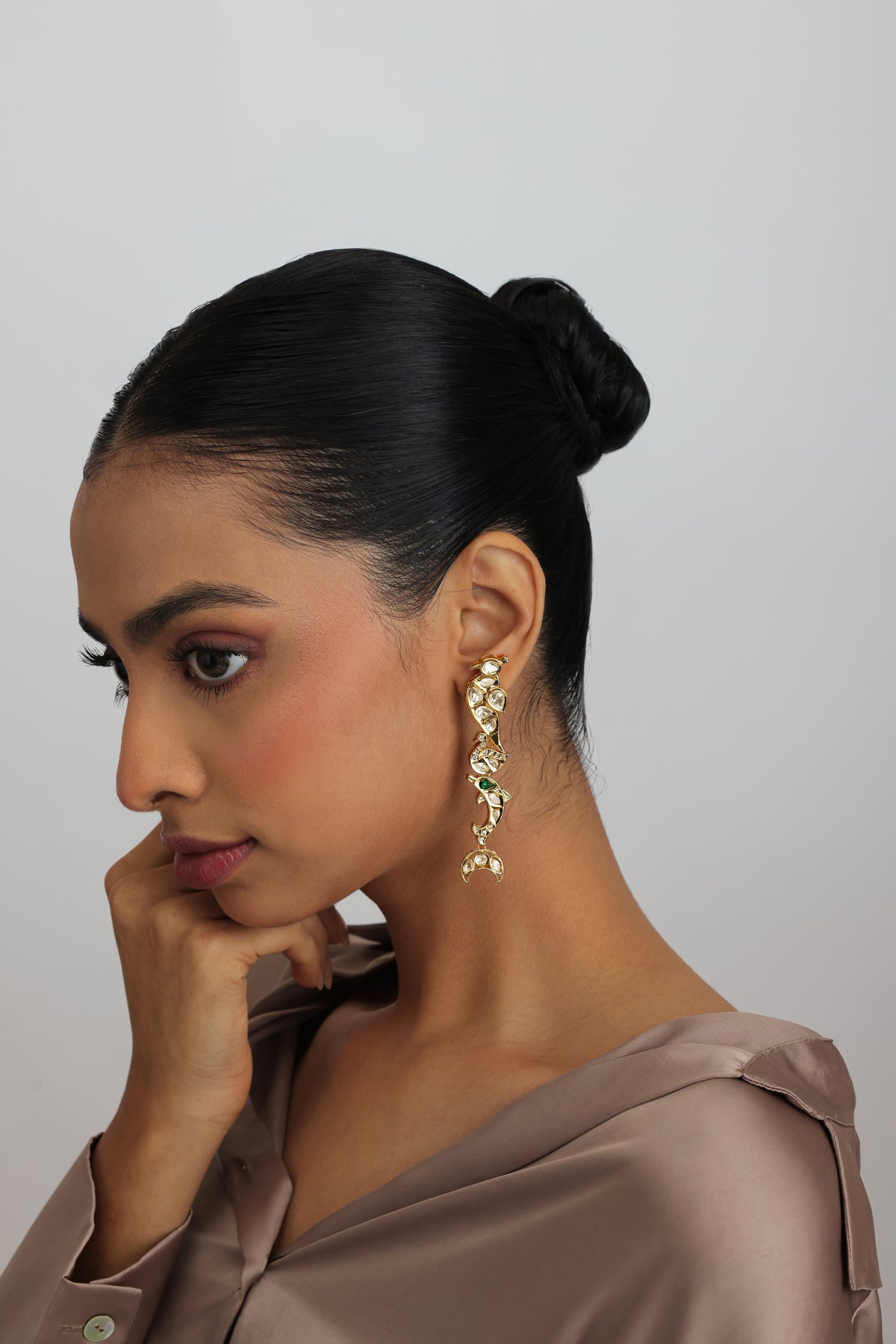Seren Multi Charm Polki Kundan Earrings