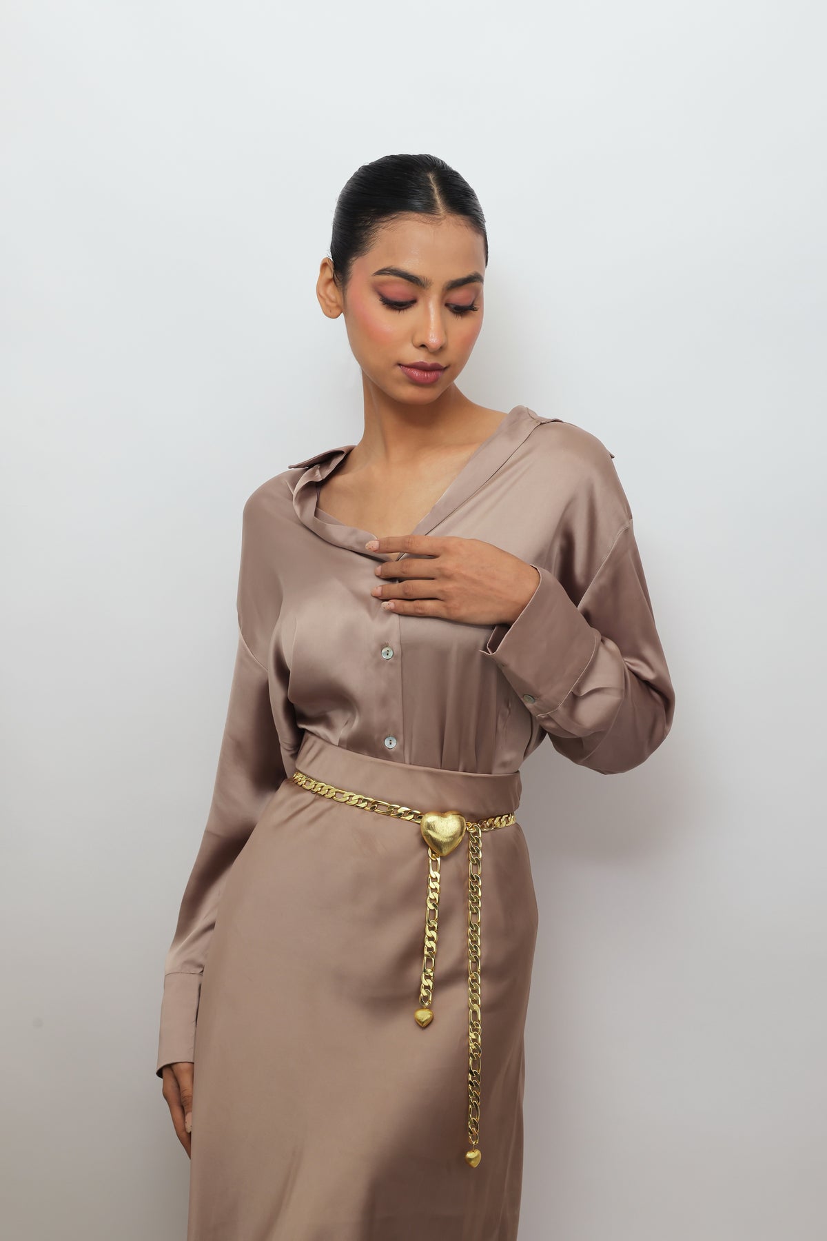 Medley Heart Waist Chain/ Waist Belt in Figaro Chain