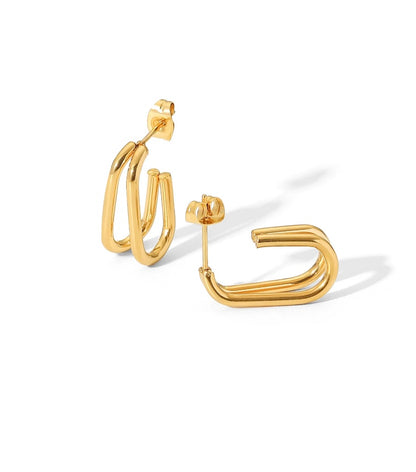 Hina Hoops - Waterproof, 18k Gold Plated