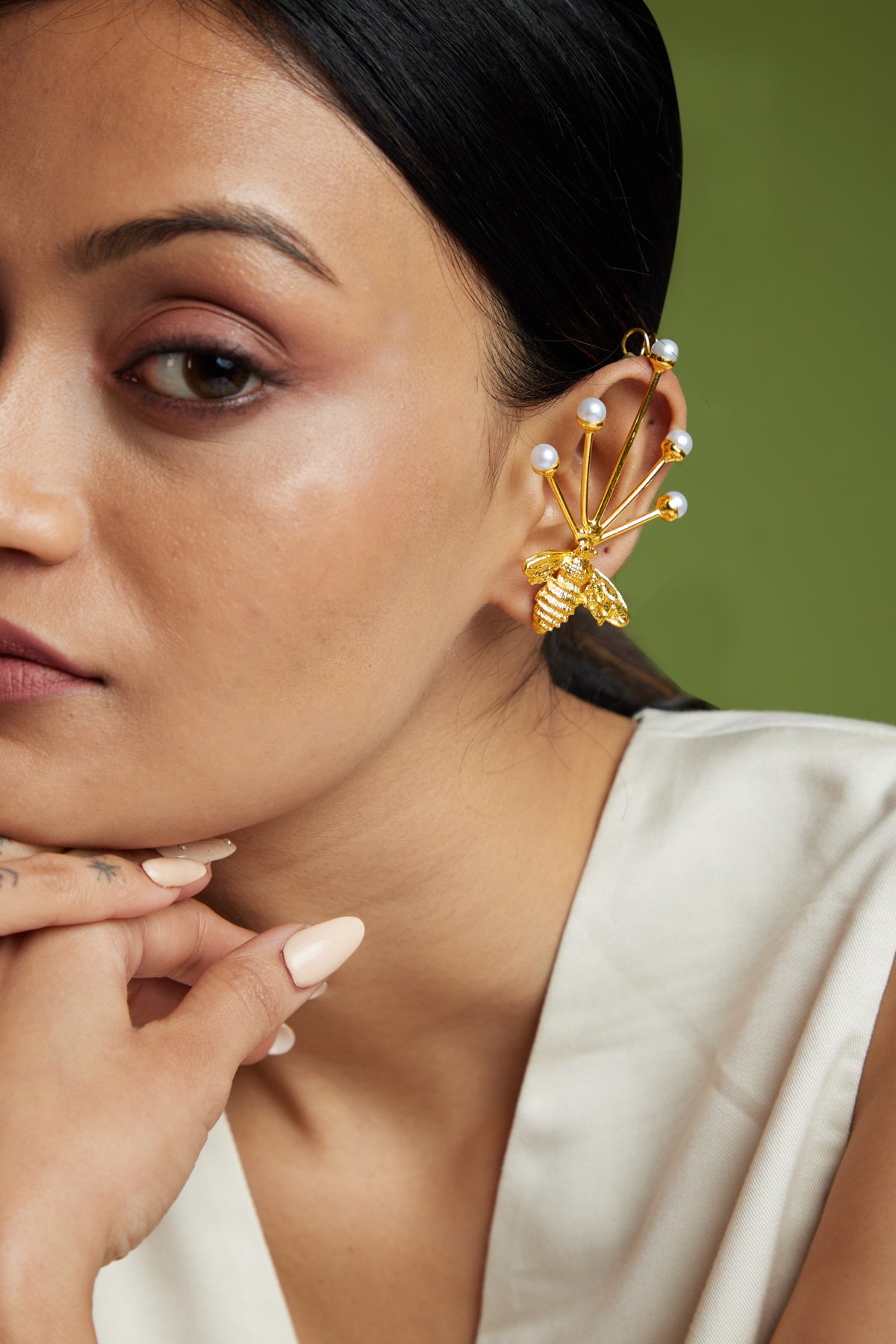 Bee Earcuffs - 18k Gold Plated, Anti Tarnish