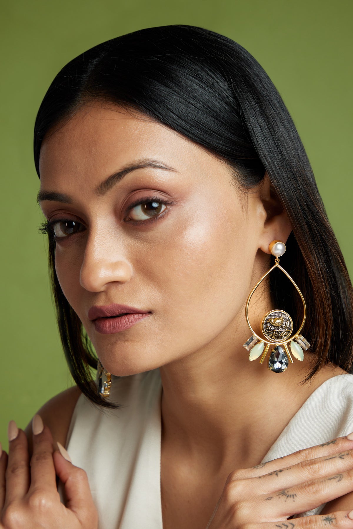 Nest Earrings - Drop - 18k Gold Plated, Anti Tarnish