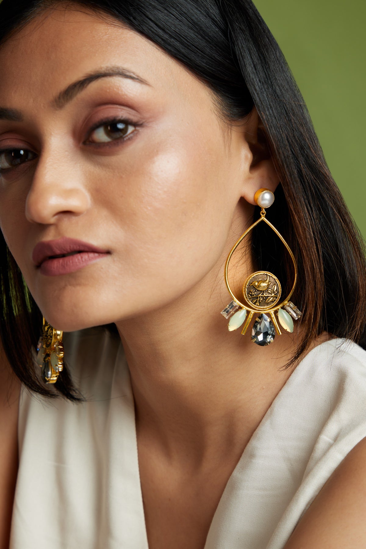 Nest Earrings - Drop - 18k Gold Plated, Anti Tarnish