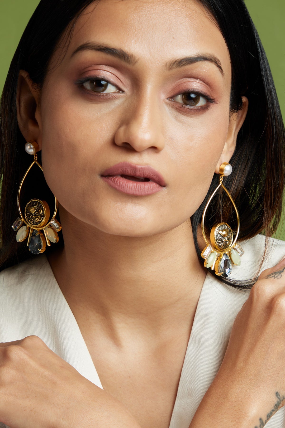 Nest Earrings - Drop - 18k Gold Plated, Anti Tarnish