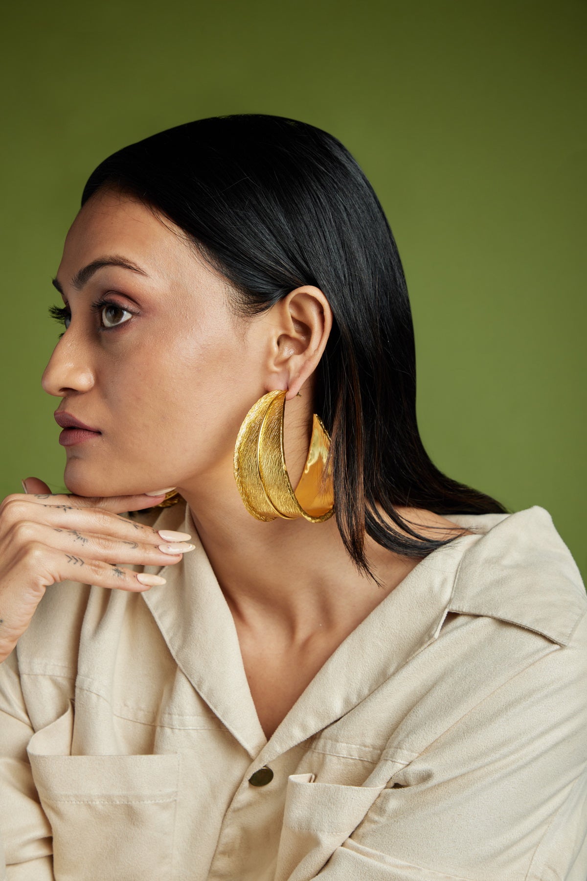 Solitude Earrings - 18k Gold Plated, Anti Tarnish