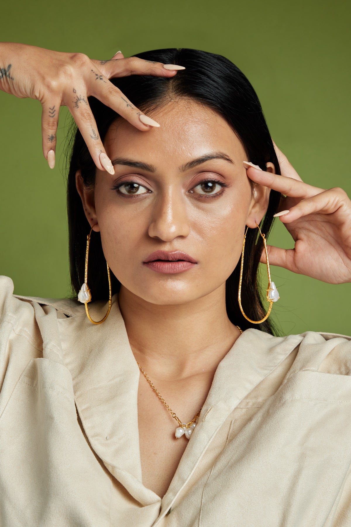 Monar Hoops - 18k Gold Plated, Anti Tarnish