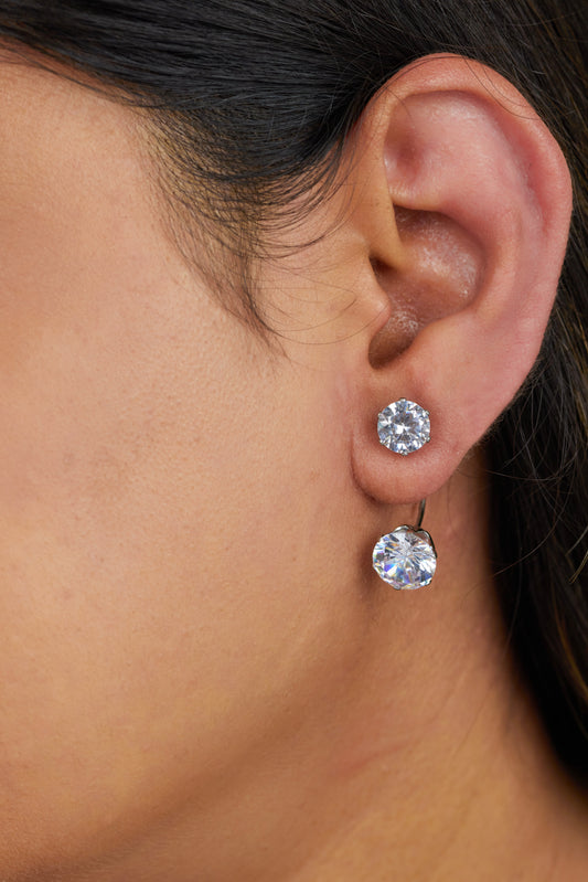 Bebo Earrings - Waterproof, 18k White Gold Plated
